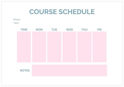 Printable And Customizable Class Schedule Templates Canva