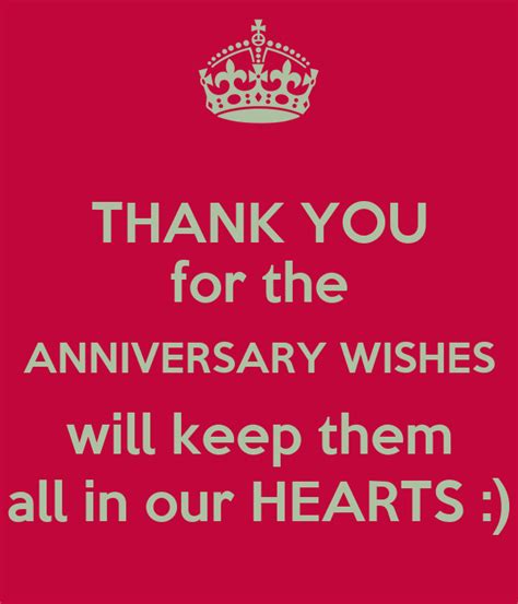 Thank You For The Anniversary Wishes Will Keep Them All In Our Hearts
