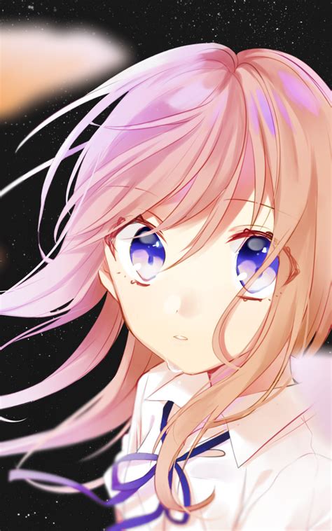 Women blue eyes smiling mell. Download 1600x2560 Anime Girl, Pink Hair, Blue Eyes Wallpapers for Google Nexus 10 - WallpaperMaiden