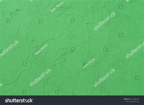 Green Colored Decorative Plaster Surface Light Stock Photo 1970496350