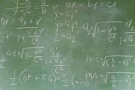 Blackboard With Math Equations Stock Photo Dissolve