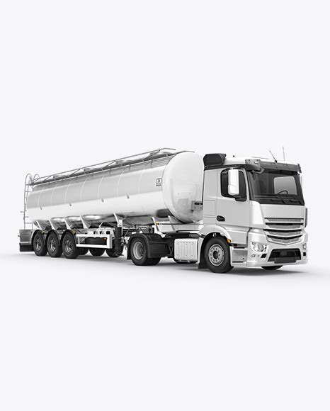 Download Tank Truck HQ Mockup Half Side View in Vehicle Mockups on Yellow Images Object Mockups