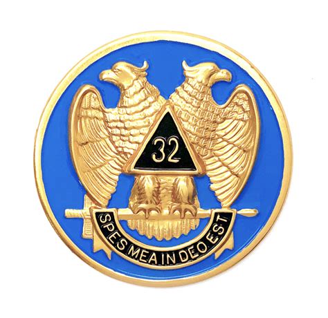 Freemason Masonic 32nd 32 Degree Car Emblem Order Online Free Worldwide