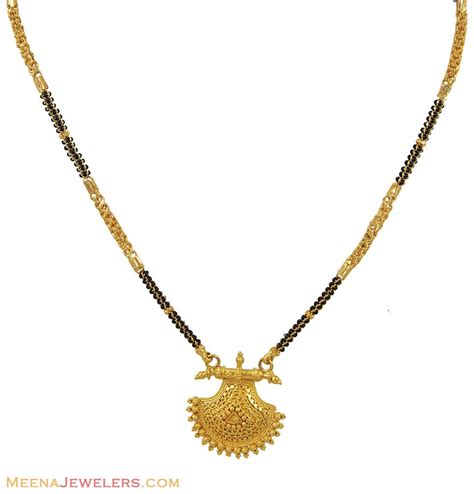 22k Gold Designer Mangalsutra Chms10263 22k Gold Mangalsutra Chain