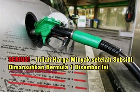 Kerajaan menetapkan harga runcit petrol ron95 akan dihadkan pada paras siling rm2.05 seliter dan diesel dihadkan pada paras siling rm2. SERIUS! - Inilah Harga Minyak setelah Subsidi Dimansuhkan ...