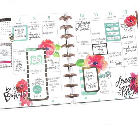 Pretty Floral Layout In This Classic Happy Layout Happy Planner