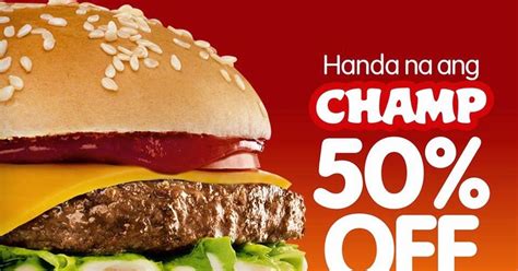 The Food Alphabet And More Jollibee Champ At 50 Off For May 3 Only