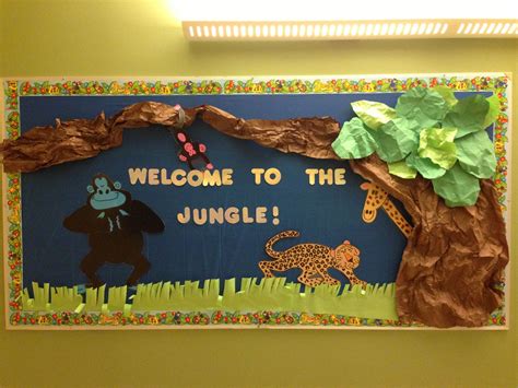 Jungle Themed Welcome Back Bulletin Board Jungle Bulletin Boards