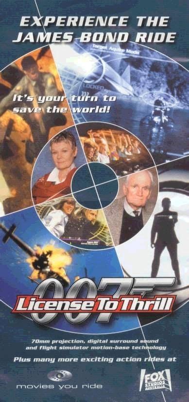 James Bond 007 License To Thrill Ride At Fox Studios Theme Park