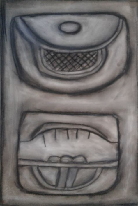 A Faithful Attempt Maya Glyphs In Charcoal