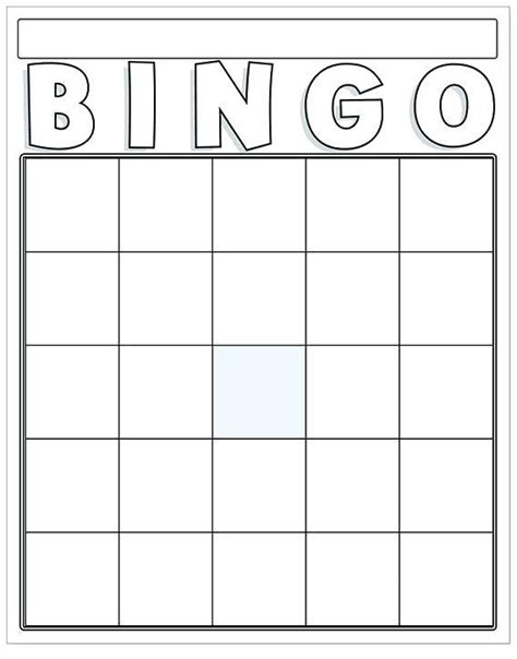 Printable Empty Bingo Board All Are Here