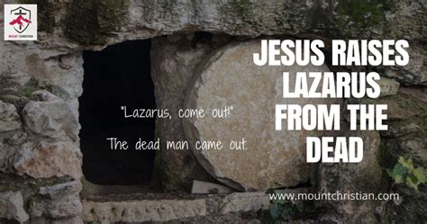 Jesus Raises Lazarus From The Dead Mount Christian