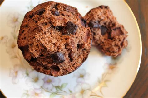 Giant Double Chocolate Chunk Muffins