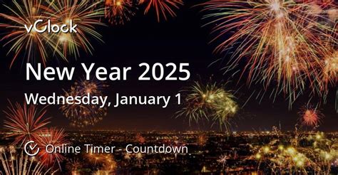 When Is New Year 2025 Countdown Timer Online Vclock