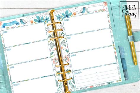 Weeky Printable For 55x85 Planners 253668 Planner Templates