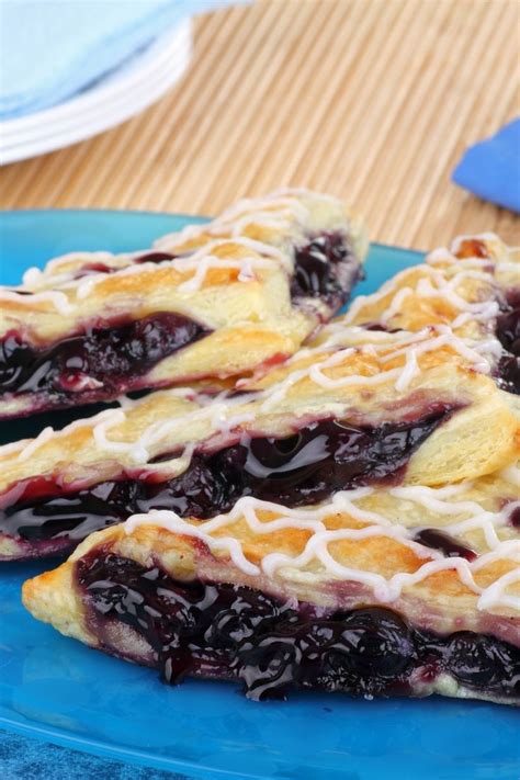 Blueberry cream cheese dessert ingredients. Blueberry Turnovers: quick & easy #recipe using crescent ...
