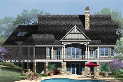 Plan 444003gdn New American House Plan With A Hillside Walkout