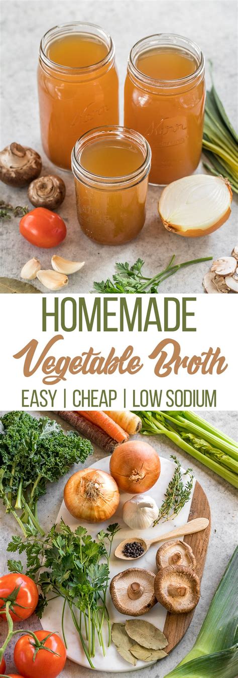 None of their food is animal based including meat, poultry, fish, milk, eggs and cheese. Homemade Vegetable Broth - Easy, Cheap & Low-Sodium ...