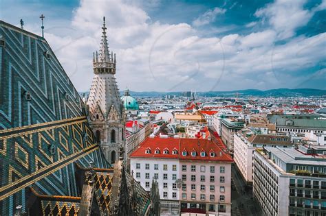 Aerial View Of City Center Vienna From St Stephens Cathedral By Igor