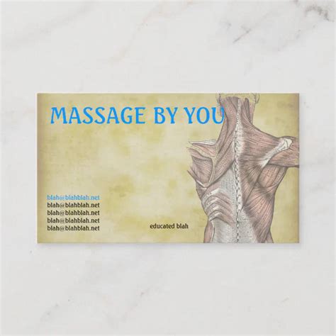 Massage Therapist Business Card Template Zazzle