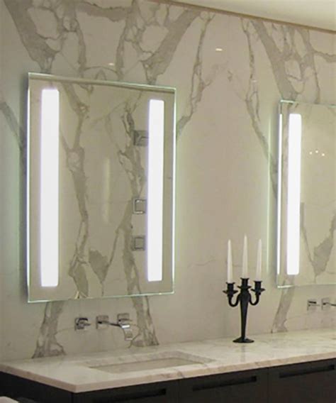 Vertical Bathroom Led Mirror Modern Lighted Mirror With Sensor Touch