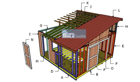 16×16 Lean To Shed Roof Plans Howtospecialist