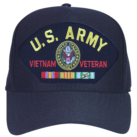 Us Army Vietnam Veteran With Licensed Logo And Ribbons Ball Cap