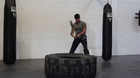 Extreme Sledgehammer Tire Workout Fitworks Academy Youtube