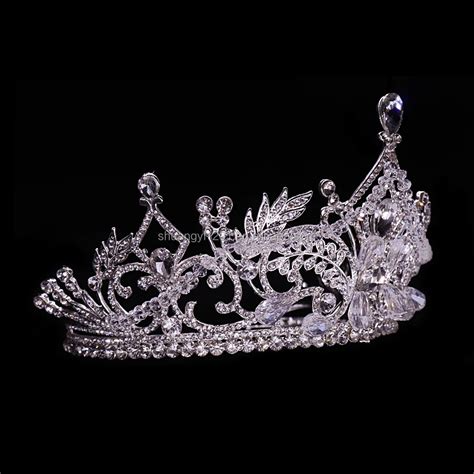 Custom Pageant Christmas T Tiara Wholesale Clear Crystal And Beads