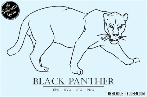 Black Panther Vector Graphic By Thesilhouettequeenshop · Creative Fabrica