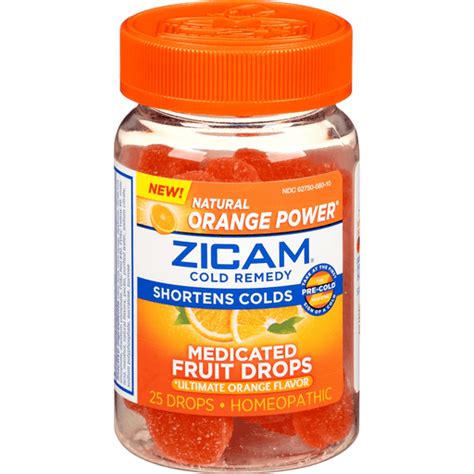 Zicam Medicated Fruit Drops Ultimate Orange Flavor Medicine Cabinet Food Country Usa