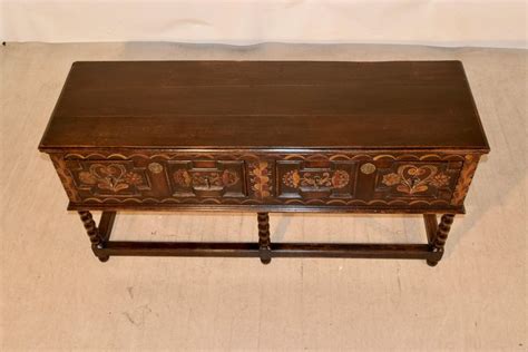 18th Century English Oak Sideboard With Painted Decoration For Sale At