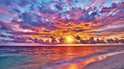 Color Sea Great Sunsets Sky Beautiful Views Wallpapers 1920x1080