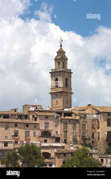 Vertical Image Of Bocairent In Which The Bell Tower Of The Iglesia De