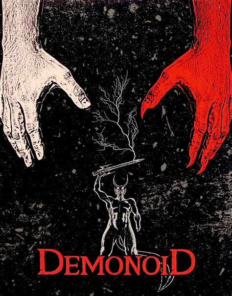 Two Hands Reaching Out Towards Each Other With The Words Demonoid