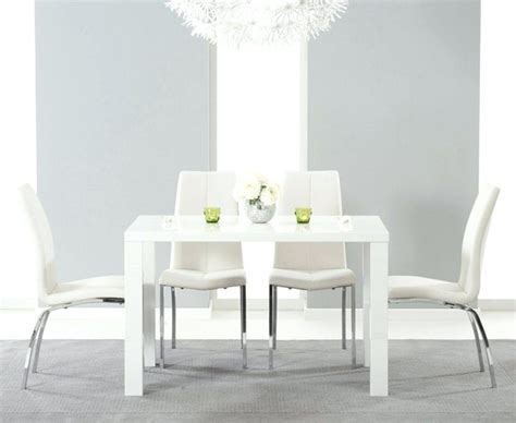 The sleek white gloss is complemented by the brushed steel legs with triangular corner insets that create a unique and eye catching look. 20 Ideas of White Gloss Dining Tables 140Cm | Dining Room ...