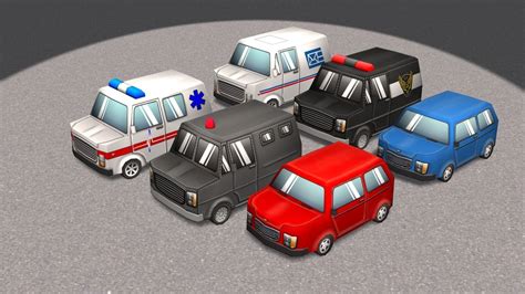 Cartoon Cars Pack 1 3d Asset Cgtrader