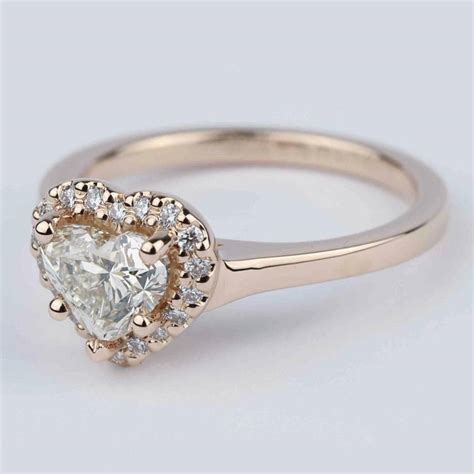 But they aren't for everyone. Heart Diamond Halo Engagement Ring in Rose Gold