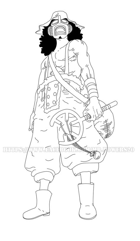 Usopp  Lineart (After Time Skip) by MrPowers20 on DeviantArt