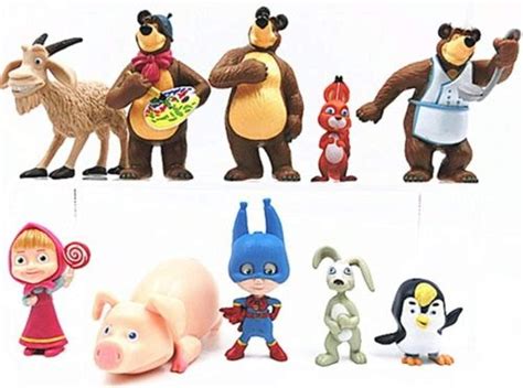 Free Shipping And Free Returns Our Featured Products 10 Pcs Cartoon Masha And The Bear Lovely Cute