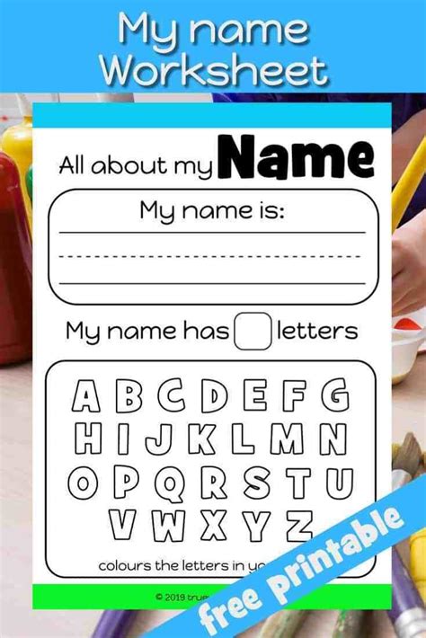 Learn All About My Name In This Free Printable Worksheet For
