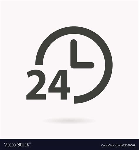 24 Hour Service Icon Royalty Free Vector Image