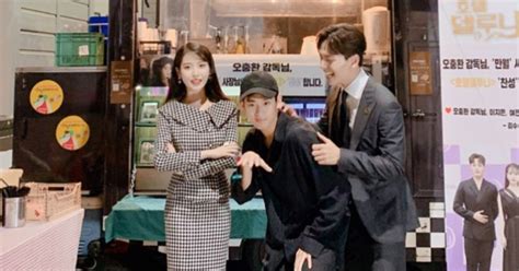 Kim Soo Hyun Surprises Iu And Yeo Jin Goo By Showing Up On Set With A Coffee Truck Koreaboo