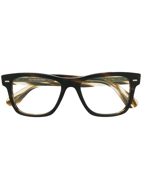 Oliver Peoples Square Frame Glasses Farfetch