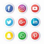 Social Icons Redes Logos Sociales Conjunto Iconos