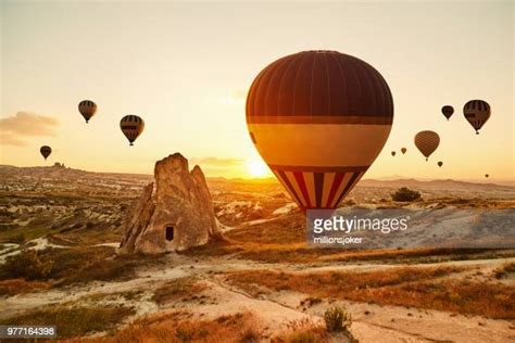 Hot Air Balloon Turkey Sunset Photos And Premium High Res Pictures