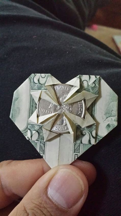Dollar Bill Origami Heart 8 Steps With Pictures Instructables