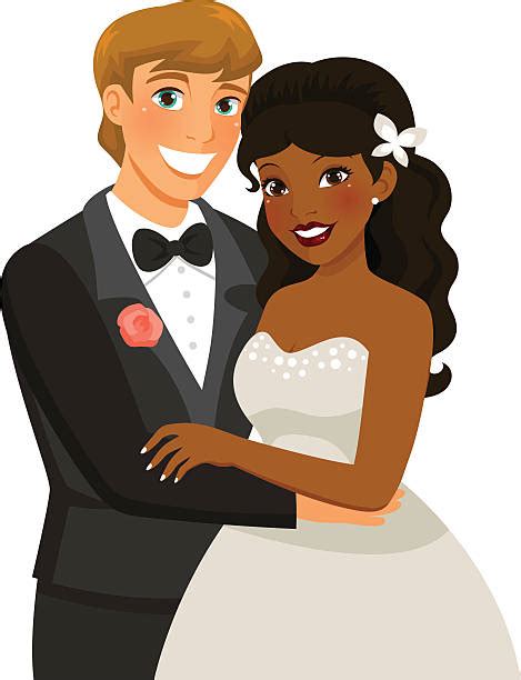 Black Bride And Groom Illustrations Royalty Free Vector Graphics