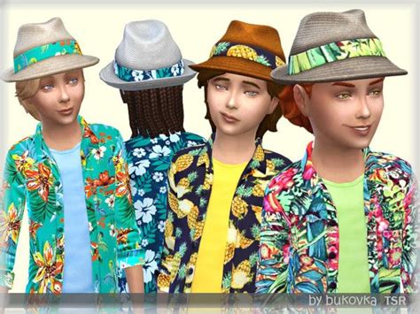 Bukovkas Hat Hawaii Sims4cc Sims 4 Sims Sims 4 Children