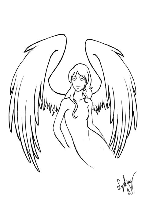 Simple Drawing Of Angels At Getdrawings Free Download